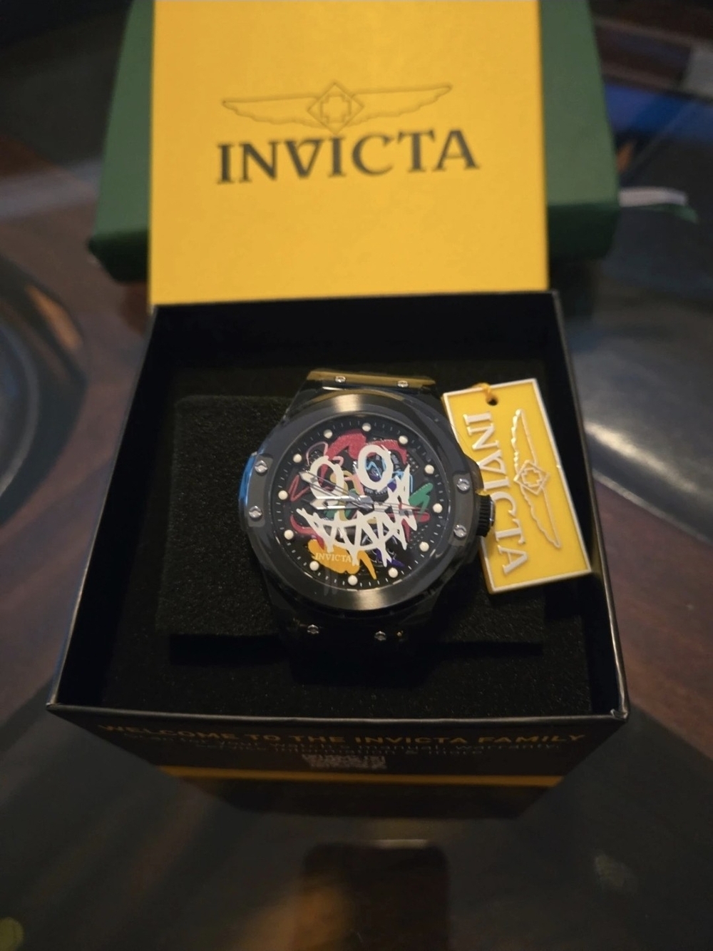 50005 Invicta Sea Base Rogue Graffiti Dial Black Men's Watch 45mm